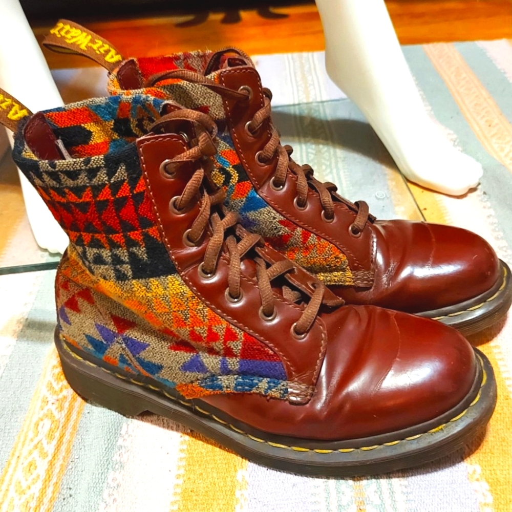 Dr Martens X Pendleton boots RARE